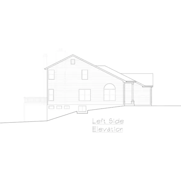 Country House Plan Left Elevation - Bryan Traditional Ranch Home 027D-0016 - Search House Plans and More