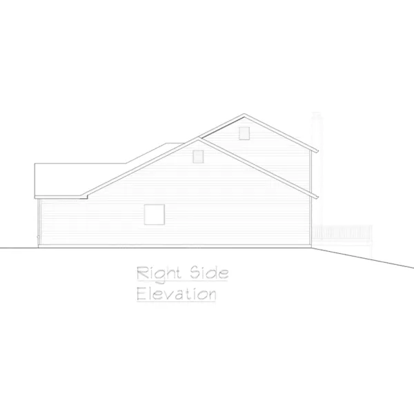 Country House Plan Right Elevation - Bryan Traditional Ranch Home 027D-0016 - Search House Plans and More