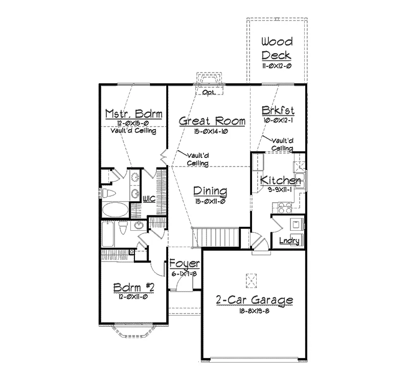Traditional House Plan First Floor - Vicsford Bluff Tudor Home 027D-0018 - Shop House Plans and More