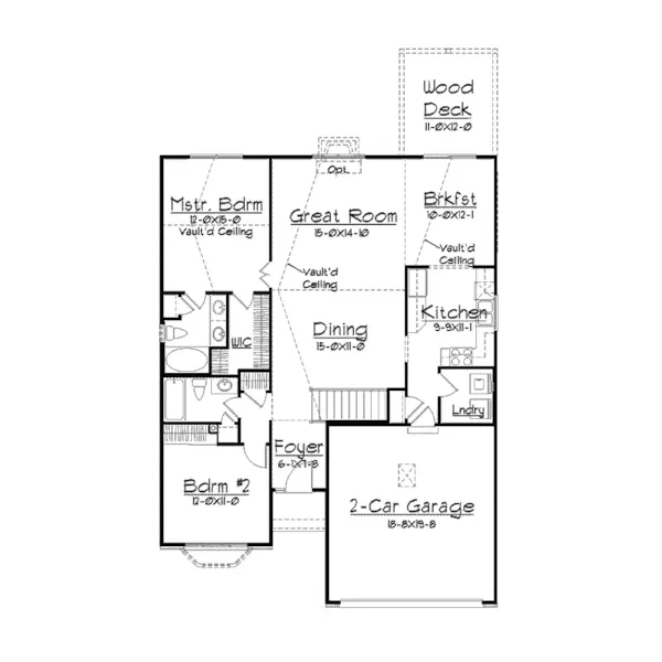 Ranch House Plan First Floor - Vicsford Bluff Tudor Home 027D-0018 - Shop House Plans and More