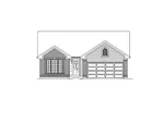 Ranch House Plan Front of House 027D-0018