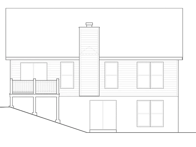 Sunbelt House Plan Rear Elevation - Vicsford Bluff Tudor Home 027D-0018 - Shop House Plans and More