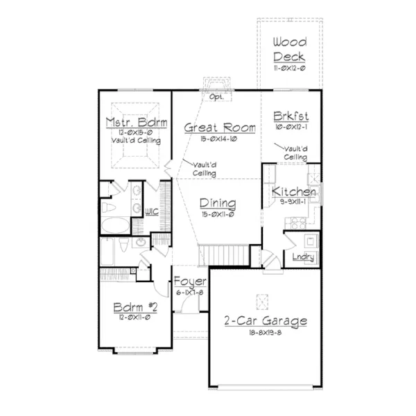 Sunbelt House Plan First Floor - Hermann Traditional Ranch Home 027D-0019 - Search House Plans and More