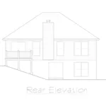 Sunbelt House Plan Rear Elevation - Hermann Traditional Ranch Home 027D-0019 - Search House Plans and More