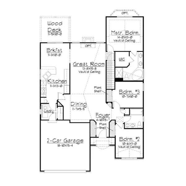 Traditional House Plan First Floor - Highland Hill Traditional Home 027D-0021 - Search House Plans and More