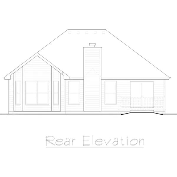 Traditional House Plan Rear Elevation - Highland Hill Traditional Home 027D-0021 - Search House Plans and More