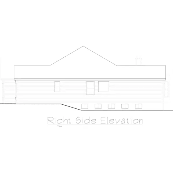 Traditional House Plan Right Elevation - Highland Hill Traditional Home 027D-0021 - Search House Plans and More