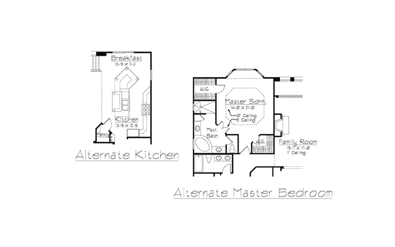 Ranch House Plan Optional Floor Plan - Elvin Tudor Ranch Home 027D-0022 - Search House Plans and More