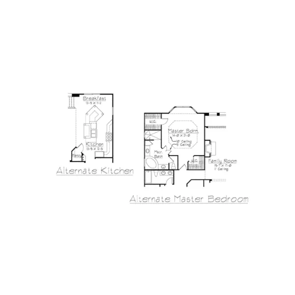 Country French House Plan Optional Floor Plan - Elvin Tudor Ranch Home 027D-0022 - Search House Plans and More