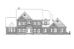 European House Plan Front Elevation - Kirkland Manor Luxury Home 027S-0001 - Search House Plans and More