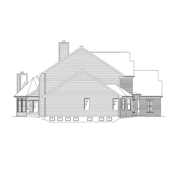 European House Plan Left Elevation - Kirkland Manor Luxury Home 027S-0001 - Search House Plans and More