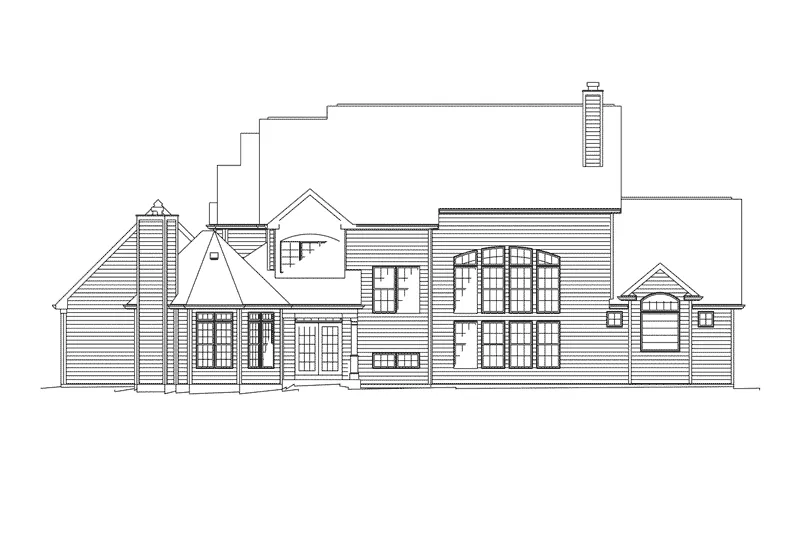 European House Plan Rear Elevation - Kirkland Manor Luxury Home 027S-0001 - Search House Plans and More