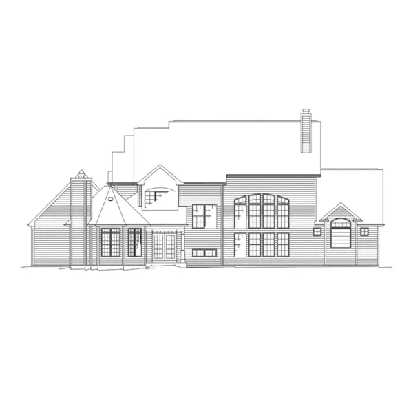 European House Plan Rear Elevation - Kirkland Manor Luxury Home 027S-0001 - Search House Plans and More