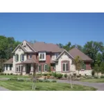 Stone and Brick Combine Creating A Terrific Two-Story Home