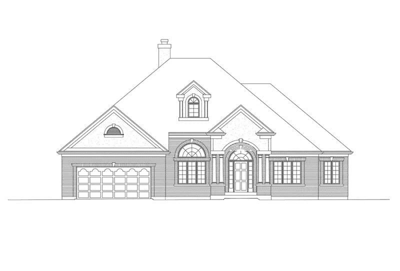 Arts & Crafts House Plan Front Elevation - Barrington Cliff European Home 027S-0004 - Search House Plans and More