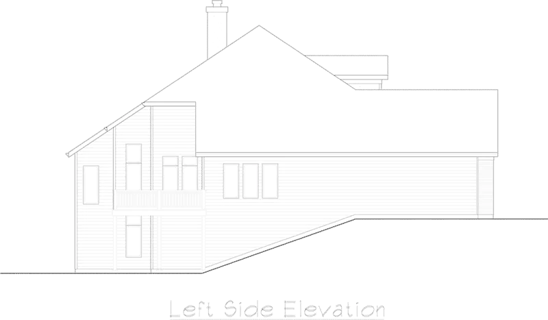 Arts & Crafts House Plan Left Elevation - Barrington Cliff European Home 027S-0004 - Search House Plans and More