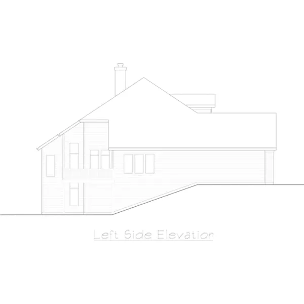 Craftsman House Plan Left Elevation - Barrington Cliff European Home 027S-0004 - Search House Plans and More