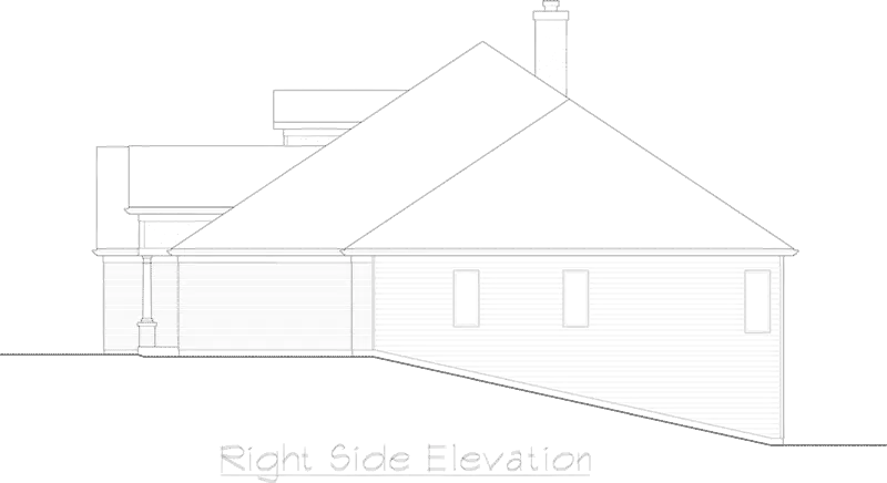 Arts & Crafts House Plan Right Elevation - Barrington Cliff European Home 027S-0004 - Search House Plans and More