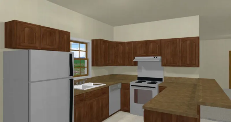 Colonial House Plan Kitchen Photo 02 - Boothbay Colonial Home 028D-0002 - Search House Plans and More