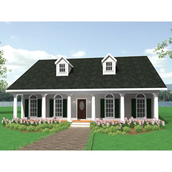 Cape Cod & New England House Plan Front of Home - Hargrave Southern Ranch Home 028D-0003 - Search House Plans and More