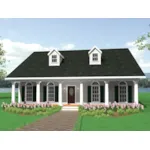 Cape Cod & New England House Plan Front of Home - Hargrave Southern Ranch Home 028D-0003 - Search House Plans and More