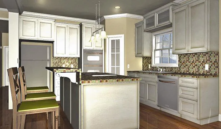 Colonial House Plan Kitchen Photo 01 - Hargrave Southern Ranch Home 028D-0003 - Search House Plans and More