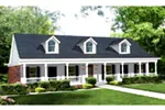 Colonial House Plan Front Image - Blythewood Place Acadian Home 028D-0008 - Search House Plans and More