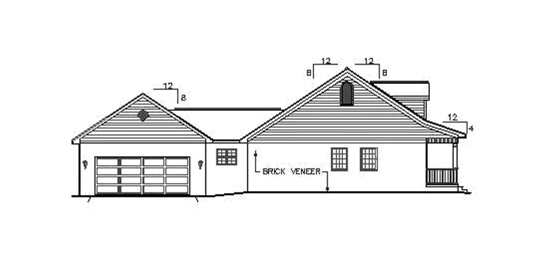 Ranch House Plan Left Elevation - Blythewood Place Acadian Home 028D-0008 - Search House Plans and More