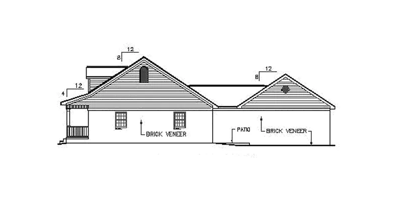 Colonial House Plan Right Elevation - Blythewood Place Acadian Home 028D-0008 - Search House Plans and More