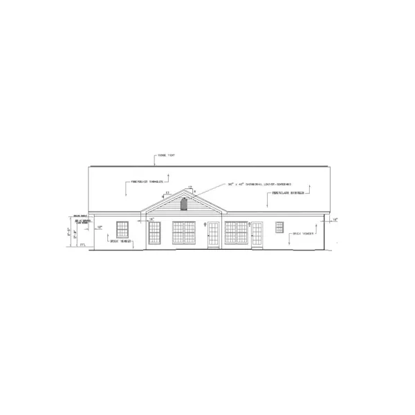 Country House Plan Rear Elevation - Parsonfield Country Home 028D-0009 - Shop House Plans and More