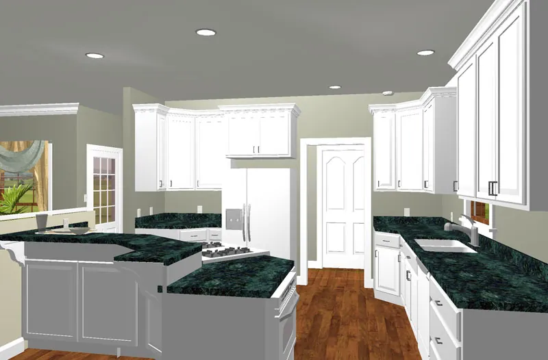 Farmhouse Plan Kitchen Photo 01 - Buckfield Country-Style House 028D-0011 - Search House Plans and More