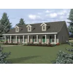 Sloped Acadian Roofline With Southern Country Style