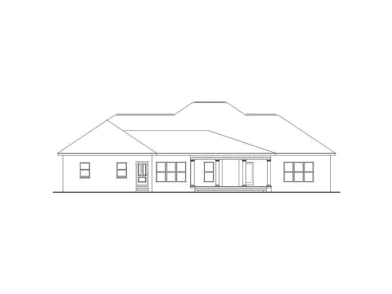 Traditional House Plan Rear Elevation - Halifax Lane Lowcountry Home 028D-0018 - Search House Plans and More