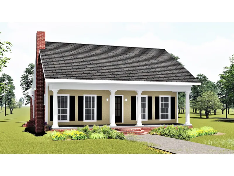 Colonial House Plan Front Photo 05 - Benkelman Ranch Home 028D-0025 - Search House Plans and More
