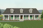 Southern, Acadian Home With Sprawling Covered Front Porch