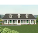 Southern, Acadian Home With Sprawling Covered Front Porch