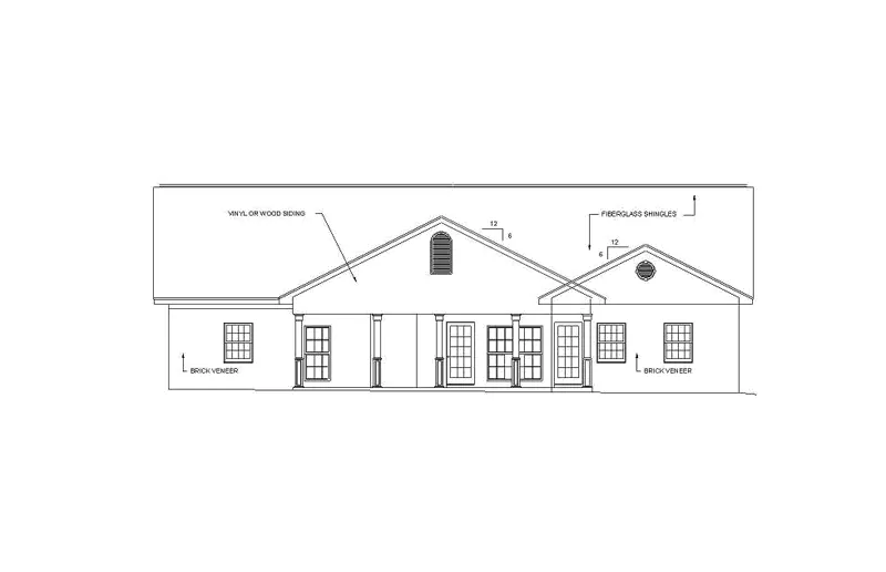 Country House Plan Rear Elevation - Harbin Plantation Home 028D-0027 - Search House Plans and More