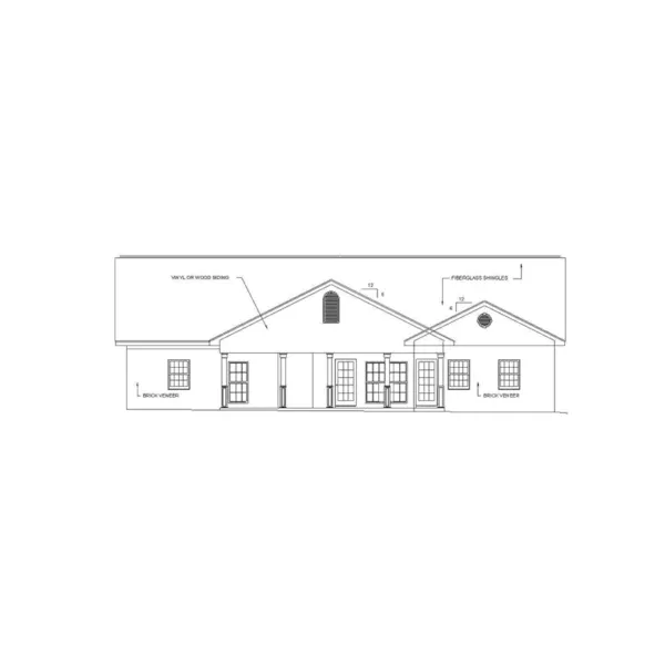 Acadian House Plan Rear Elevation - Harbin Plantation Home 028D-0027 - Search House Plans and More