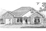 Ranch House Plan Front Image of House - Fairbury Ranch Home 028D-0033 - Search House Plans and More
