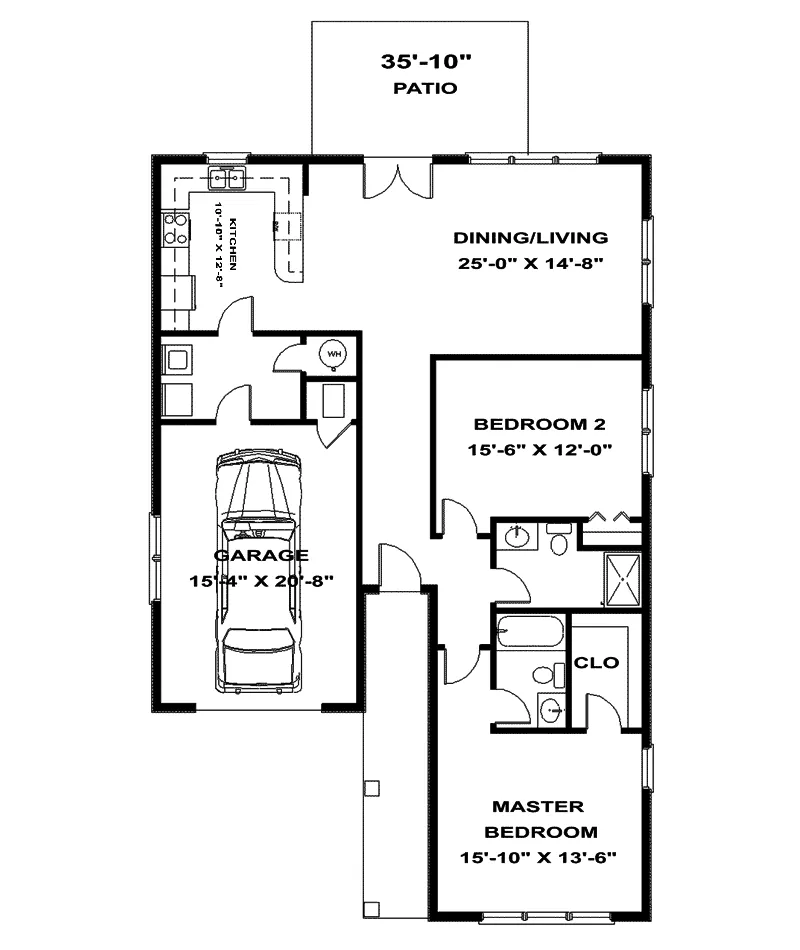 English Cottage House Plan First Floor - Fairmont Place Narrow Lot Home 028D-0034 - Search House Plans and More