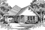 European House Plan Front Image of House - Fairmont Place Narrow Lot Home 028D-0034 - Search House Plans and More