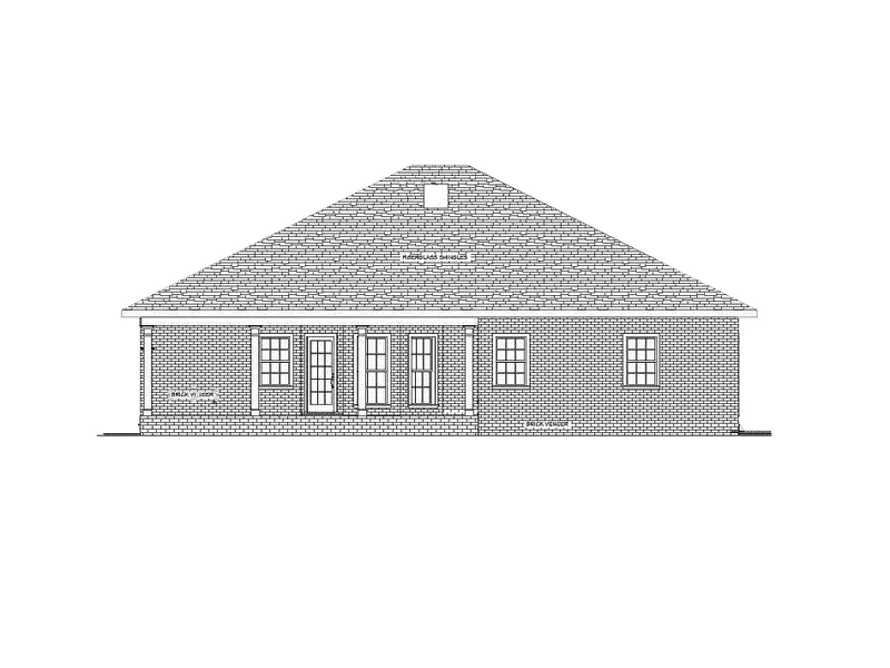 Traditional House Plan Rear Elevation - Holbrook Pass Country Home 028D-0035 - Search House Plans and More