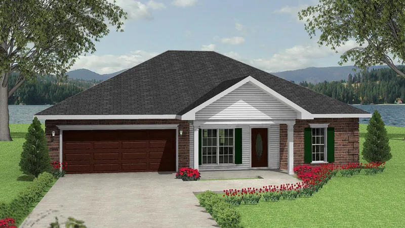 Ranch House Plan Front Image - Stromsbriar Ranch Home 028D-0037 - Shop House Plans and More