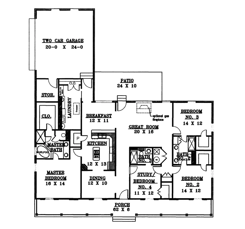 Colonial House Plan First Floor - Aberici Traditional Home 028D-0048 - Search House Plans and More