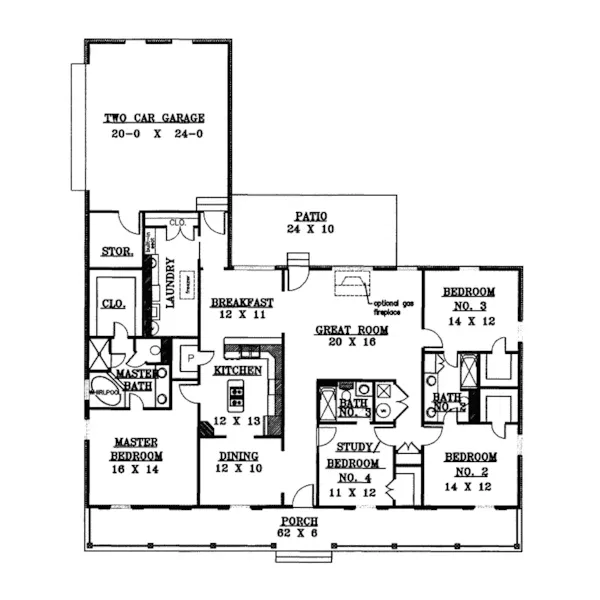 Colonial House Plan First Floor - Aberici Traditional Home 028D-0048 - Search House Plans and More