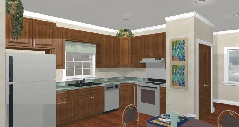 Southern House Plan Kitchen Photo 01 - Alcott Southern Home 028D-0051 - Search House Plans and More