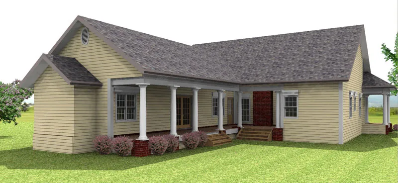 Southern House Plan Color Image of House - Hancock Bridge Country Home 028D-0054 - Search House Plans and More