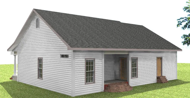 Country House Plan Side View Photo 01 - Cedar Run Southern Style Home 028D-0059 - Search House Plans and More