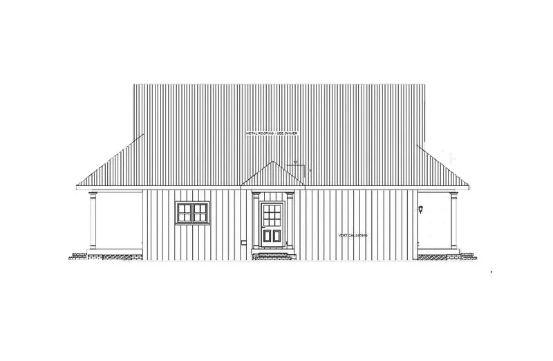 Cabin & Cottage House Plan Left Elevation - Holgate Bend Cottage Home 028D-0064 - Search House Plans and More