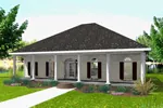 Ranch House Plan Front Photo 01 - Warrington Traditional Home 028D-0067 - Shop House Plans and More